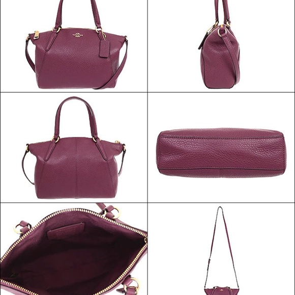 REDUCED LAST ONE! Coach Satchel Pebble Leather NWT - Picture 2 of 2